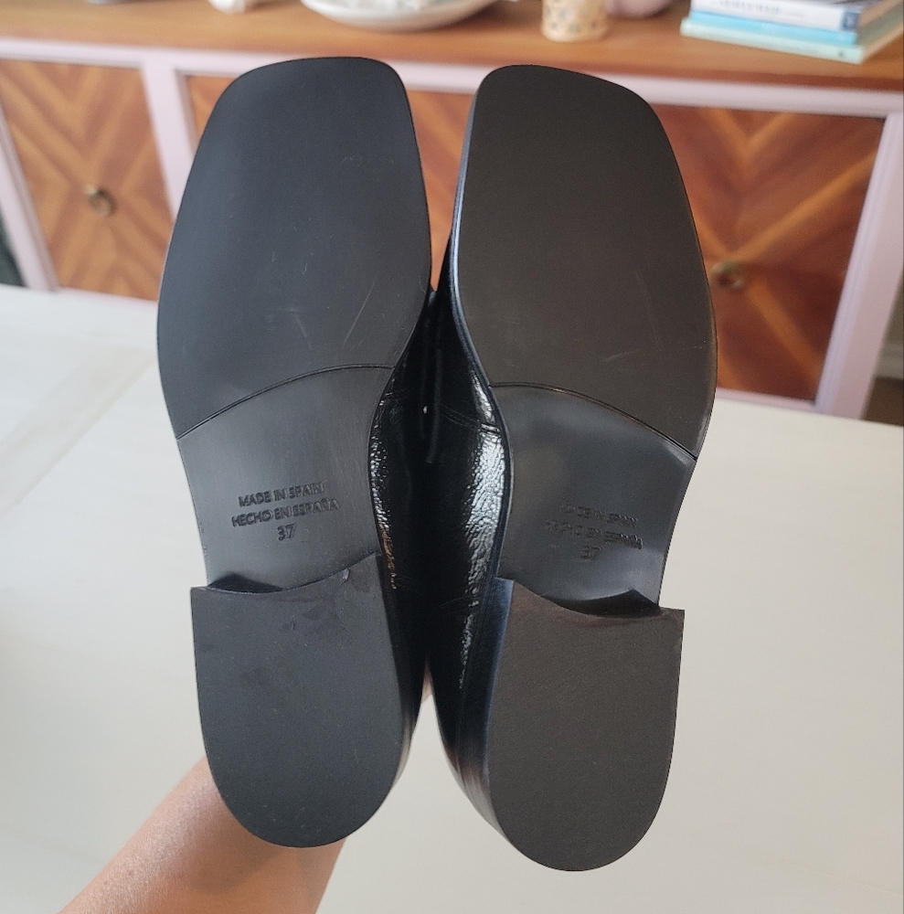 🆕️ Anthropologie Maeve Bow Square Toe Loafers - Picture 11 of 13